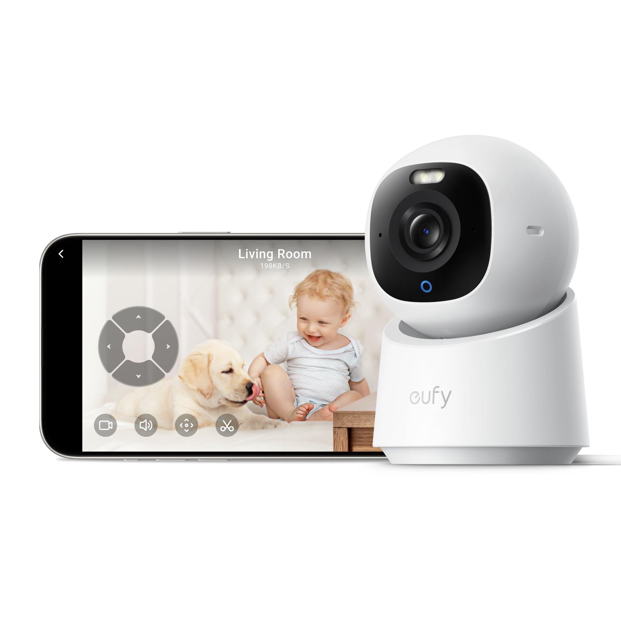 Eufy Security - Cámara De Seguridad Eufy Indoor Cam E30 4k Uhd Con Visión Nocturna En Color