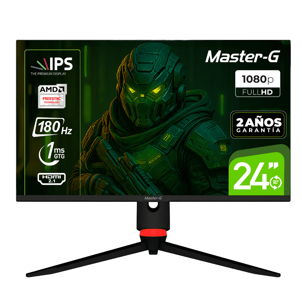 Master-g - Monitor Gamer 24" Fhd Ips Pivote 90 180hz 1ms Mgmg2440