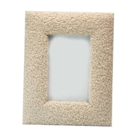 Magideal - Marco De Fotos De Escritorio, Marco De Fotos Para Colgar En La Pared, Soporte De Fotos De Madera Y Felpa, Marco De Fotos Decorativo Para Estantería De Albaricoque