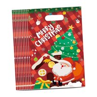 Magideal - 10X Bolsa De Regalo De Navidad Bolsa De Mano Bolsa De Mano Decoración Bolsa De Golosinas Bolsa De Golosinas Navideñas Para Envolver Regalos De Compras Estilo D
