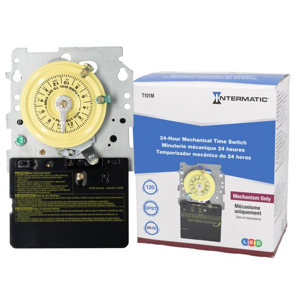 Temporizador Intermatic T101M 120V 40A SPST con Anulación Manual