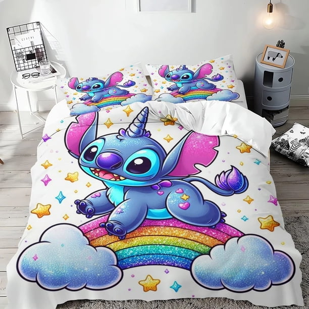 Duvet Cover Stitch Cartoon Cute Bedding Set Anime Duvet Set Home Bedroom Boys and Girls Children's comforter sets Gifts Bed Sheets