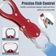 thumbnail image 3 of Aleación de aluminio agarrador de labios de peces con escala - Herramienta de agarrador de pesca de agua salada, 360 ° giratorio antideslizante, soporte resistente a la corrosión para peces, 3 of 3