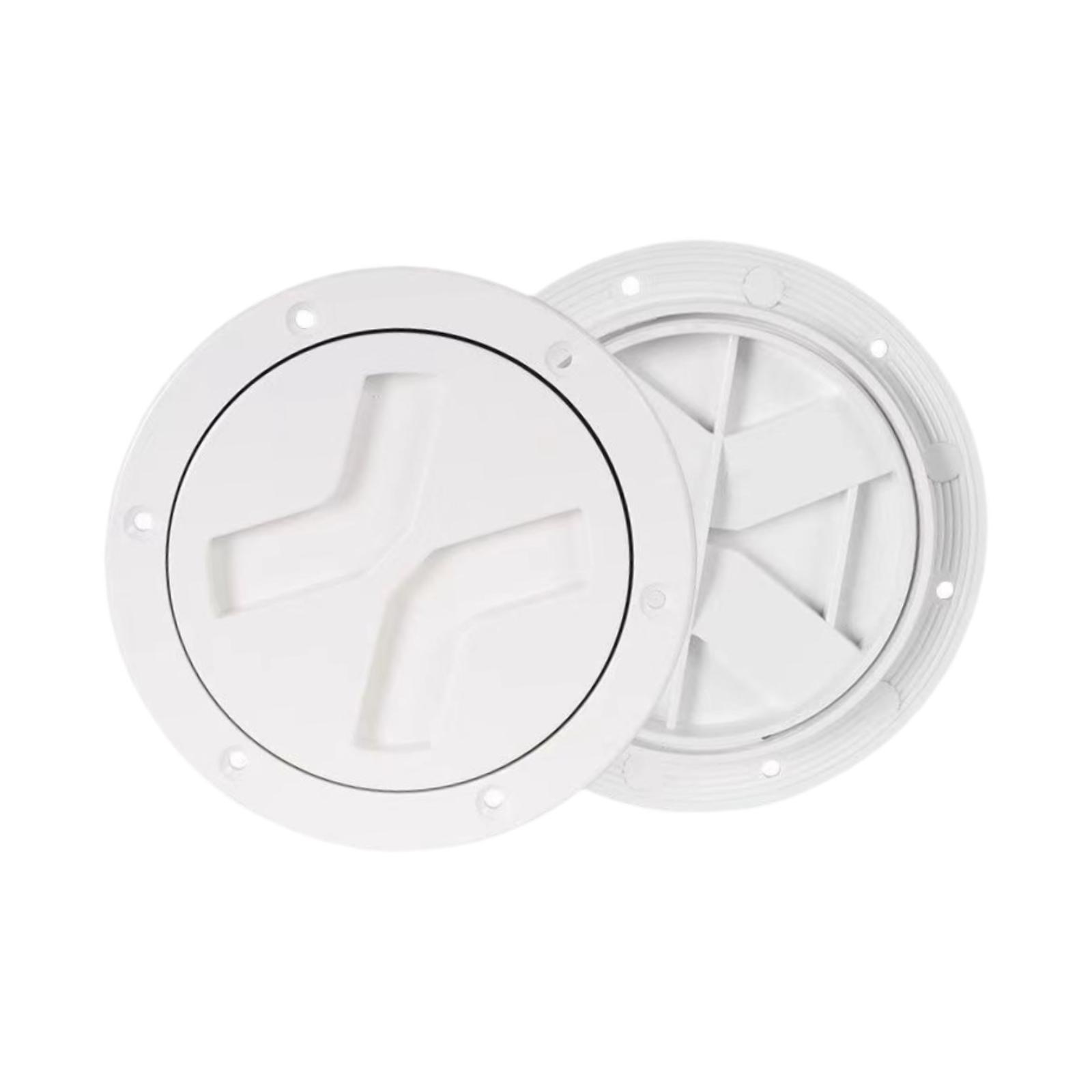 Ioensy - Escotilla Para Barco, Impermeable, Fácil Instalación, Redonda, Para Acceso Marino, Cubierta De Escotilla, 4 Pulgadas, Color Blanco