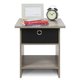 thumbnail image 4 of Mesa auxiliar Furinno Dario con cajón de almacenamiento, pack de 2, roble francés gris/negro, 4 of 6