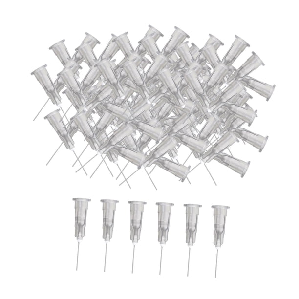 Pensos de dispensación de punta roma de 100 piezas Pins de dispensador de líquido industrial de acero inoxidable de punta plana para la embarcación de gris
