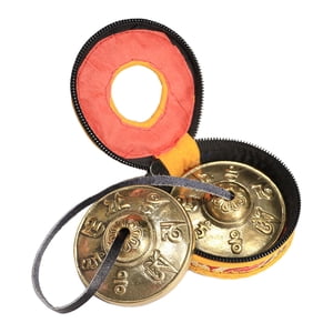 Magideal - Platillos Tibetanos Tingsha, Campanas De Meditación, Latón, 6,5 Cm, Decoración De Yoga, Tamaño Pequeño, Regalo Creativo, Instrumento De Percusión, , Estilo A