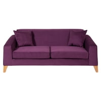 Barra Design - Sofá Finland 3C Felpa Morado
