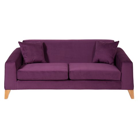 Barra Design - Sofá Finland 3C Felpa Morado