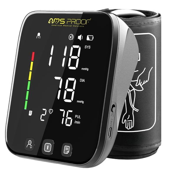 Monitor de presión arterial AMSPROOF XL con manguito y anuncio de voz - Nuevo