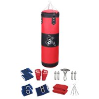 Ioensy - Bolsa Sin Llenar Protectores De Manos Saco De Boxeo Rellenable Para Gimnasio En Casa Adultos Taekwondo Rojo 100 Cm