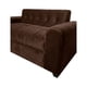 thumbnail image 2 of Sofa Tres Cuerpos Brazo Redondo Felpa Chocolate, 2 of 3