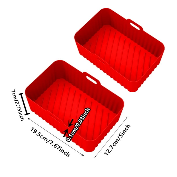 Upgrade Your Air Frying Game with Reusable Silicone Liners - Perfect Fit for Air Fryers, Easy to Clean, Saves Fried Rice - Available in 1/2PCS