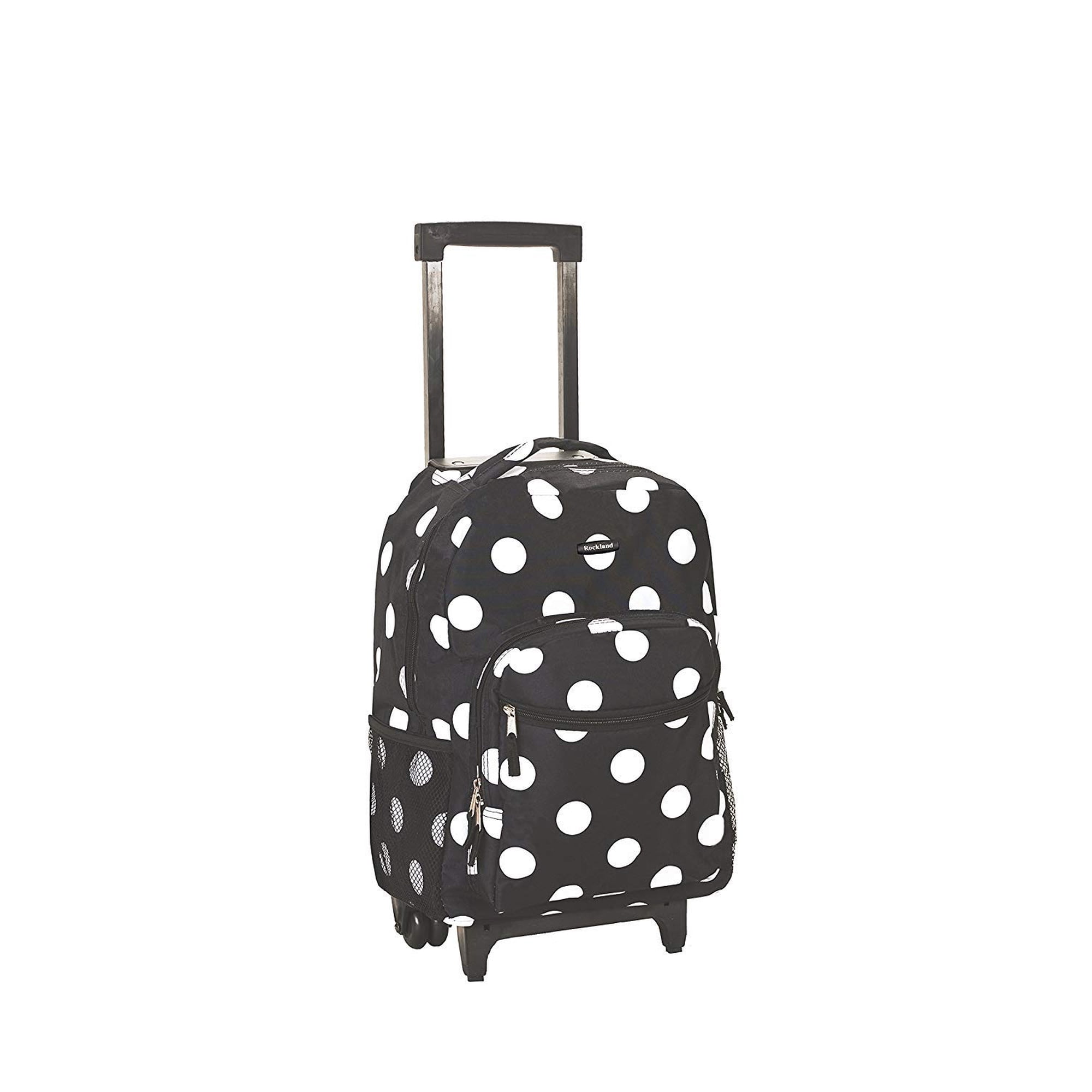 Mochila Rodante Rockland De Doble Asa Black Dot De 17 Pulgadas