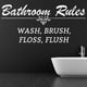thumbnail image 2 of Decomural Bathroom Rules Funny WS-41019, 2 of 2