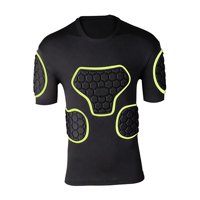 Ioensy - Camiseta De Compresión De Fútbol Acolchada De Eva Para Hombre, Versátil Y Transpirable, Con Protector De Costillas, Talla S