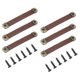 thumbnail image 1 of Uxcell Tiradores de Cuero para Cajones con Hoja de Hierro, Asa de Correa de Cuero para Baúl, Pomos de Gabinete para Puerta de Tocador Maletas Marrón Claro 5.6", 1 of 7