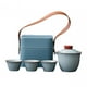 thumbnail image 4 of Juego de té de viaje con bolsa de transporte, Tetera de cerámica con paño de té, juego de té de Kung Fu, tazas de té para regalos, Picnics, negocios Conjunto B, 4 of 5