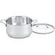 thumbnail image 1 of Cacerola Cuisinart Contour de acero inoxidable de 6 litros con tapa de vidrio, 1 of 3