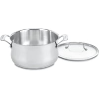 Cacerola Cuisinart Contour De Acero Inoxidable De 6 Litros Con Tapa De Vidrio