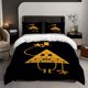 thumbnail image 1 of 3pcs Triangle Devil Bill Pattern Bedding Set Soft and Comfortable Bedding Set Suitable for All Seasons, 1 of 5