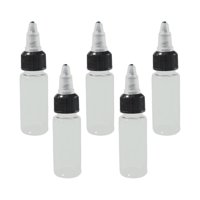 Magideal - 5 Piezas De Botella Para Mascotas, Modelo Dispensador De Pintura Con Tapas Giratorias, Botella Vacía De Pintura Puntiaguda Para Pegamento, Tinta De Ve 20Ml