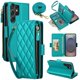 thumbnail image 1 of Para Samsung Galaxy S23 Ultra 5G Funda Tipo Cartera con Bloqueo RFID, Funda de Teléfono Tipo Bolso Cruzado con 9 Ranuras para Tarjetas, Bolsillo con Cierre y Correa Desmontable, Verde, para Galaxy, 1 of 9
