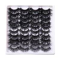 Magideal - 20X Segmento De Pestañas Postizas Herramienta De Maquillaje Pestañas Naturales Preciosas Y Cómodas Pestañas Naturales Injertadas Gruesas Para Cosplay