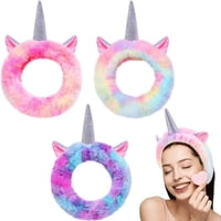 Emmlpls - Set 3 Cintillos Spa Skincare Diadema Colores Orejitas Unicornio