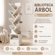 thumbnail image 1 of Librero Organizador De Libros Vertical Árbol Con Cajon Ahorra Espacio Blanco 143x20x34cm, 1 of 6