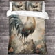 thumbnail image 3 of Juego De Ropa De Cama Con Estampado De Gallo Funda Nórdica Funda De Edredón Con Estampado Animal Impreso En 3d 3 Piezas Para Niños Y Adolescentes Funda De Edredón Con Cremallera C, 3 of 3