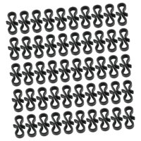 Bothyi - Ganchos Para Luces, Prácticos Y Prácticos, Con Forma De S, Para Toallas, Oficina, Luces De Navidad, 50 Unidades, Color Negro