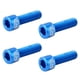 thumbnail image 5 of 4 unids carretera bicicleta manillar husillo tornillo aleación de aluminio m5 * 17mm pernos azul, 5 of 5
