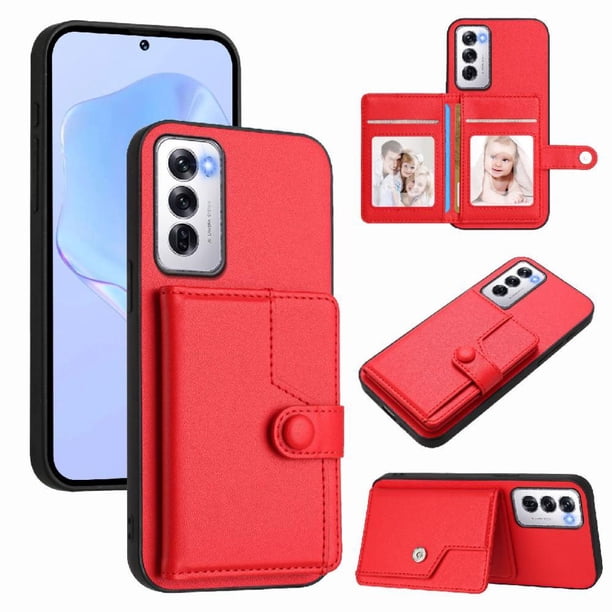FOXDOCK Funda para OPPO Reno 12 con Bloqueo RFID - Diseño Elegante con Cierre de Botón