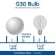 thumbnail image 3 of Bombillas novedosas G30, rojas, 5 W, base E12, paquete de 25, 120 V, 3 of 7