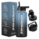 thumbnail image 1 of Termo Acero Inoxidable 1lt Hyperhike Botella Térmica 3 Tapas Azul / Negro, 1 of 7