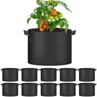 Yssoa - Paquete De 10 Bolsas De Cultivo De 10 Galones, Macetas Para Tomates Con Asas