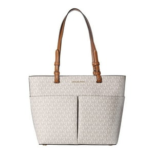 Cartera Michael Kors Logoprint Coated Canvas Tote Hand Bag Off White