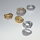 thumbnail image 4 of Anillo Cruzado Moño Brillante Plata 8 5, 4 of 5