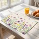 thumbnail image 5 of REGALWOVEN Manteles de Granja Juego de 6 Manteles de Lino para Decoración de Mesa de Comedor Interior Exterior Lavable Mantel de Cocina Limpieza Fácil Flores C 18*12in, 5 of 5