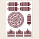 thumbnail image 1 of Vintage Vermilion Tattoo Stickers for Hands and Legs - Complicated Pattern Design for a Unique Look, 1 of 3