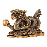 Bothyi - Figura Del Año Del Dragón Chino, Decoración Fengshui, Resina, Decoración Para El Hogar Y La Oficina, Bronce