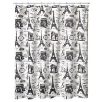 Mallorca - Cortina Para Baño Diseño Postales Con Forro 2 Piezas