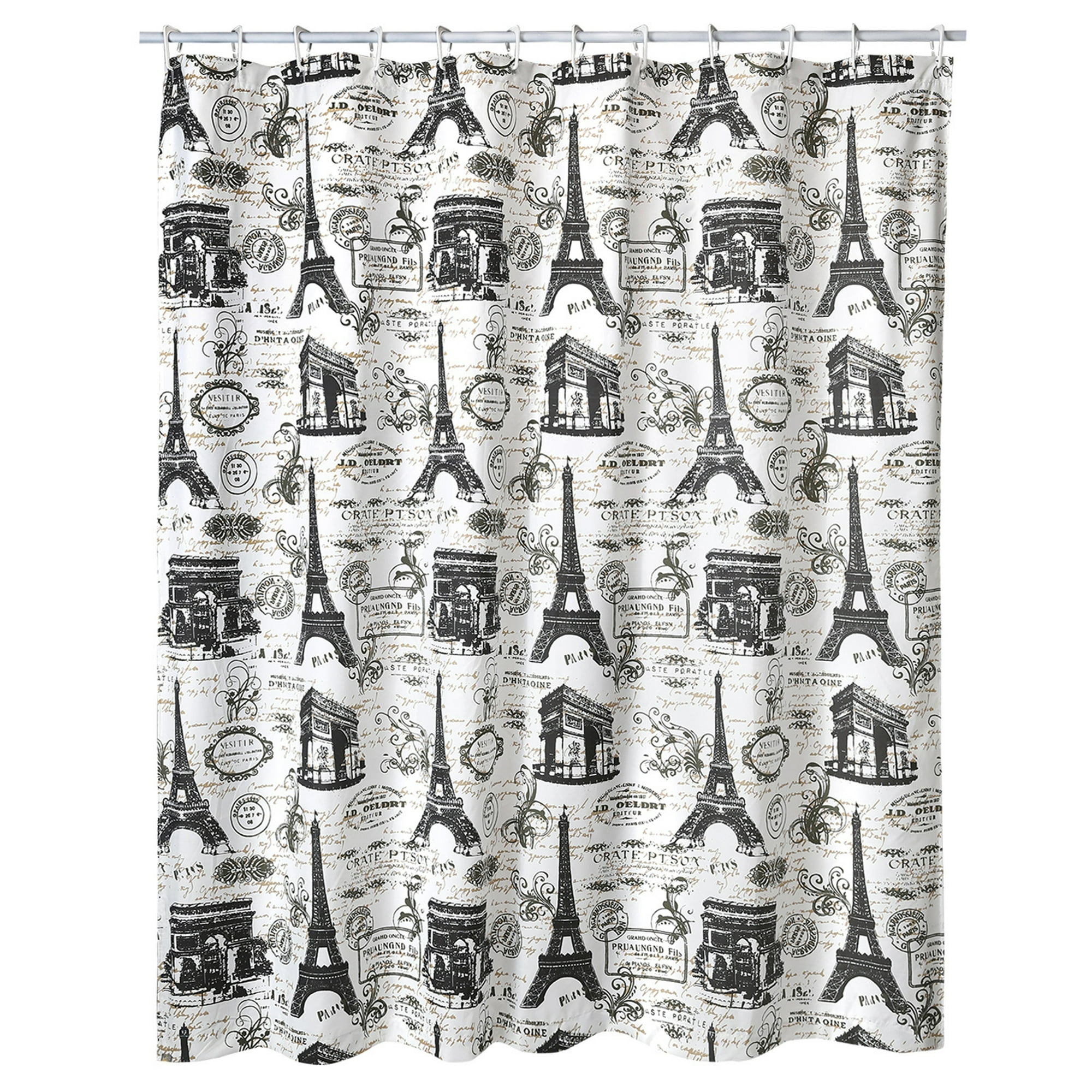 Mallorca - Cortina Para Baño Diseño Postales Con Forro 2 Piezas