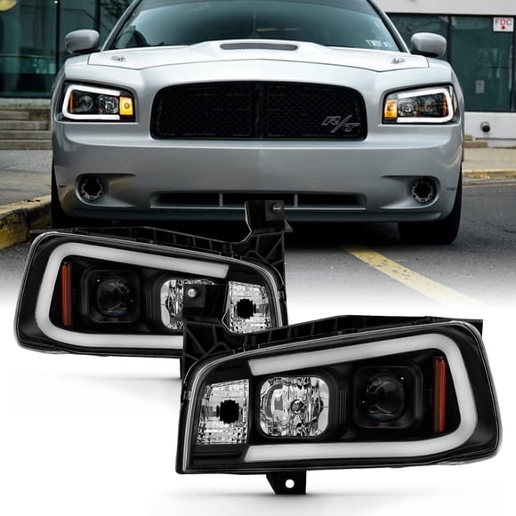 Faros AKKON para Dodge Charger 2006-2010 Negro Halógeno