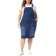 thumbnail image 1 of Agnes Orinda Vestido de Mezclilla para Mujer Talla Grande Escuela Colegio Vintage con Tirantes Ajustables Pinafore Abertura Trasera Casual Midi Bib Jean con Bolsillos 2X Azul Oscuro, 1 of 6