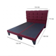 thumbnail image 2 of Cama Dos Plazas Con Respaldo y bases divididas de 150 X 190cm Tapizada en Lino Burdeo, 2 of 6