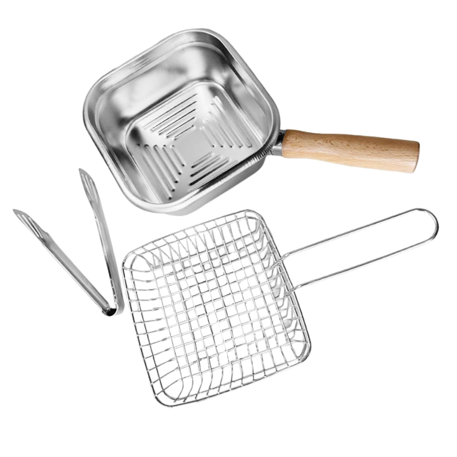 Bothyi - Freidora Pequeña Con Cesta Multifuncional Para Exteriores Para Guisos De Albóndigas Y Pescado