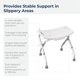 thumbnail image 3 of Silla de ducha Drive Medical 12486, banco de baño plegable, blanco, 3 of 7
