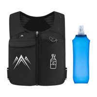 Magideal - Chaleco De Hidratación, Bolsa Para Deportes Al Aire Libre, Mochila Ligera Y Transpirable, Suministros Para El Día A Día, Mochila Para Correr, Trotar Y Negro Con Botella